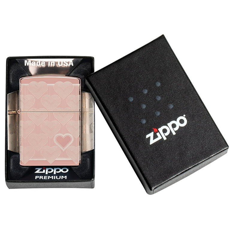 Zippo Heart Design Rose Gold Lighter