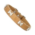 thumbnail image 2 of Methold Collar de perro elegante con hebillas ajustables y collar de perro con forma de hueso fácil de limpiar para perro Suministros para perros caqui S, 2 of 6