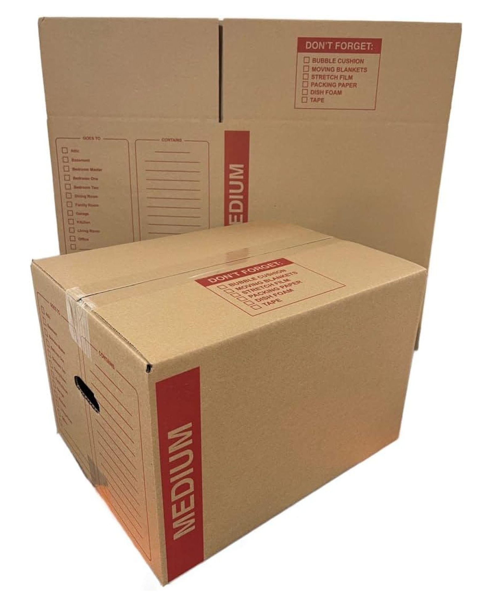 25 - Pack Medium Cardboard Moving Boxes 18x14x12 32 ECT With Handles