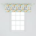 thumbnail image 2 of Ambesonne Savannah Window Valance, Friendly Zoo Characters, 54" X 18", Multicolor, 2 of 3