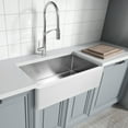 thumbnail image 2 of ANZZI Nepal Farmhouse Solid Surface 33 in. Kitchen Sink with Stainless Steel Interior in Matte White, 2 of 9