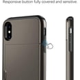 thumbnail image 5 of iPhone X Case, iPhone 10 Case,Hybrid iPhone X Wallet Case Card Holder Shell Heavy Duty Protection Shockproof Anti Scratch Soft Rubber Bumper Cover Case for iPhone X 5.8 inch Gun Color, 5 of 14