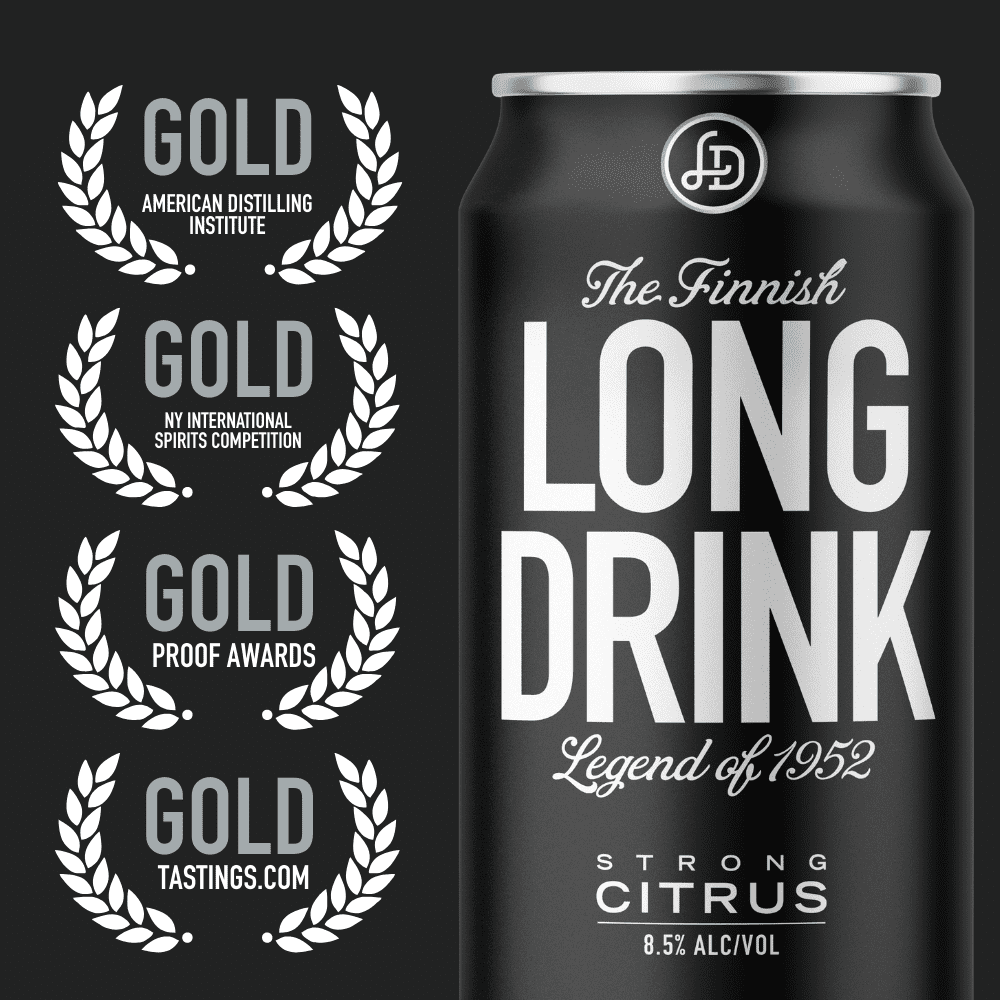 The Finnish Long Drink Strong Citrus Cocktail, 6 pack 355 ml Cans, ABV 8.50%