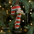 thumbnail image 3 of NWOKYZGH Farmhouse Christmas Burlap Candy Cane Christmas Tree Hanging Ornaments Decoration, 3 of 4