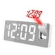 thumbnail image 2 of Reloj despertador de proyección blanco, gran pantalla de espejo, sueño silencioso, reloj de mesa digital inteligente multifunción, 2 of 5