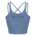 thumbnail image 6 of Spaghetti Straps Bra Seamless Removable Padded Wirefree Gym Workout Fitness Yoga Sport Bras for Women, 6 of 8