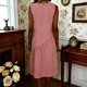 thumbnail image 4 of Largo Vestido Casual Multi-Color Suelto de Lino Cuello Redondo Primavera Vestido de Verano, Vestido de Lino Casual para las Mujeres Vacaciones Diarias, 4 of 6