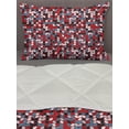 thumbnail image 3 of Abstract Comforter & Sham Bedding Set, Geometric Pattern of Leaf-like Shapes Mosaic Grid, 3 pcs Duvet Set Microfiber Filling Quilt, 5 Sizes, Multicolor, by Ambesonne, 3 of 4