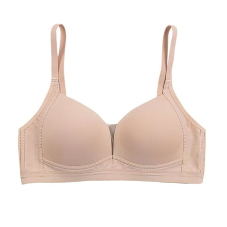 LLYWEY Bras for Plus Size Women on Clearance Cute Bras Ladies Tie-Front Bra Style-1366 Women Multiway Bra Feature Adult Female Plus Size Sports Bras Beige 38B