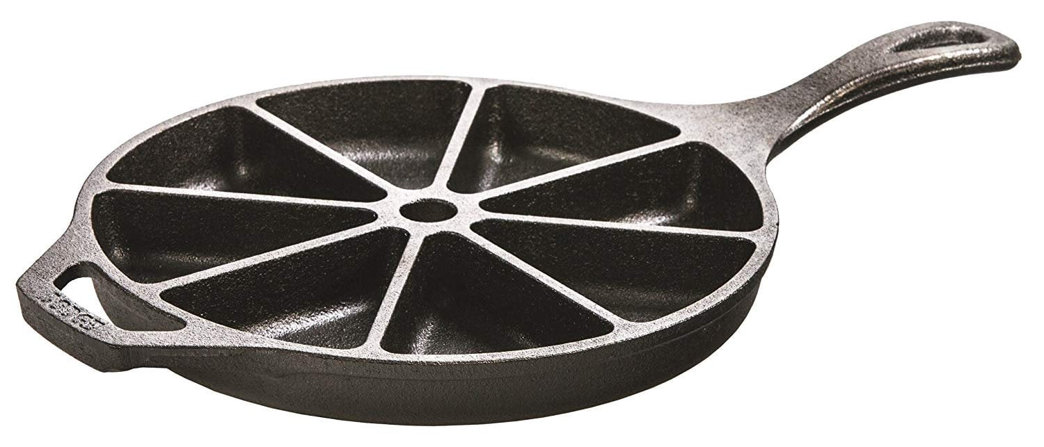 Lodge L8CB3 Cast Iron Cornbread Wedge Pan, PreSeasoned