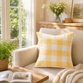thumbnail image 2 of TACILIP Home Decor, 1PC Yellow Striped Solid Throw Pillow Cover Plaid Decorative Cushion Cover For Sofa Couch Bedroom Home Decor, Womens Gifts, 2 of 7