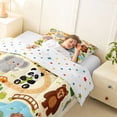 thumbnail image 3 of Manfei Kawaii Giraffe Twin Comforter Sets,Jungle Theme Print Bedding Set,Beige,Polkadot Reversible,2 Pieces,1 Comforter and 1 Pillowcase, 3 of 7