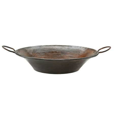 Premier Copper Products VR16MPDB Round Miners Pan Vessel Hammered Copper Sink