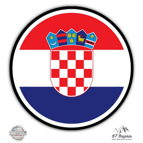 Croatia Flag - 12" Vinyl Sticker Waterproof Decal