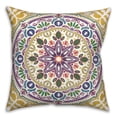 thumbnail image 2 of Creative Products Colorful Yellow Purple Medallion 20x20 Indoor / Outdoor Pillow, 2 of 2