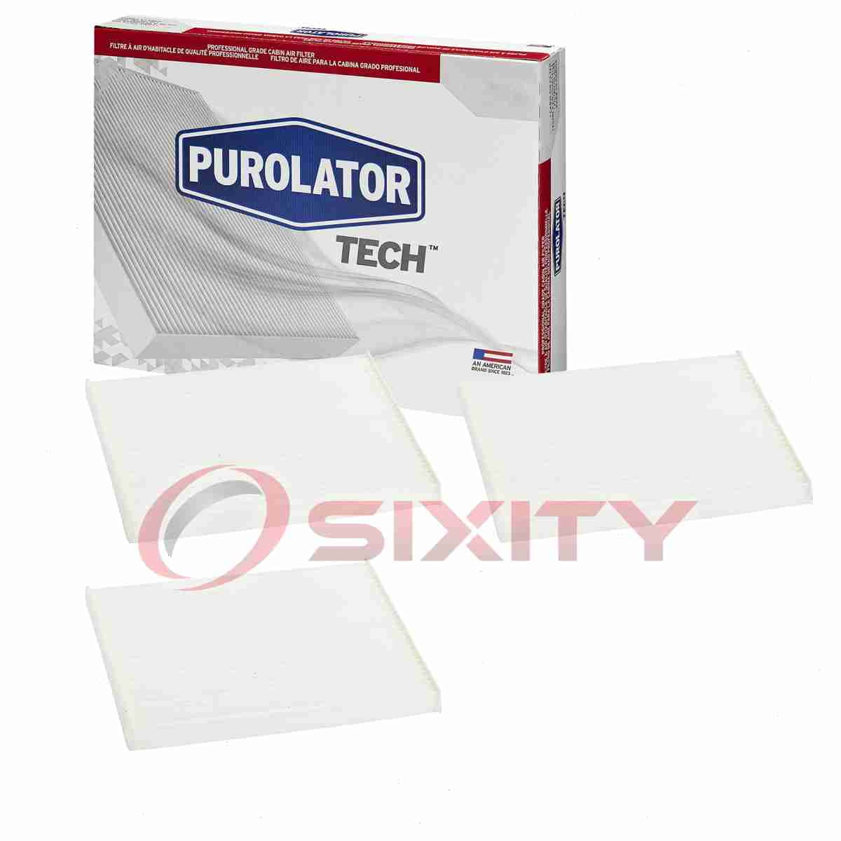 3 pc Purolator TECH TC38222 Cabin Air Filters for 042-2027 224901 24481 24894 24901 4481 453-1010 453-1012 4894 4901 61624901 87139-30010 87139-48020 89894 89901 94894 94901 AF1218 AF1245 AFC1218