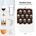 thumbnail image 6 of Vsdgher Butterfly Skull Leather Coasters for Drinks, Durable Drink Coasters 4 Set for Tabletop Protection, Luxurious Home Décor and Housewarming Gift ( {designName})Square, 6 of 6