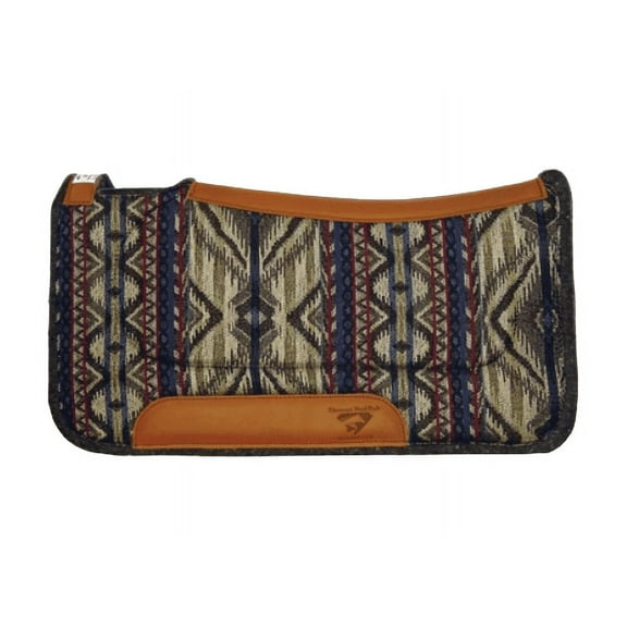 Diamond Wool Contoured Ranch Western Saddle Pad Size 32x32 and 1/2 inch Thickness, Cobalt