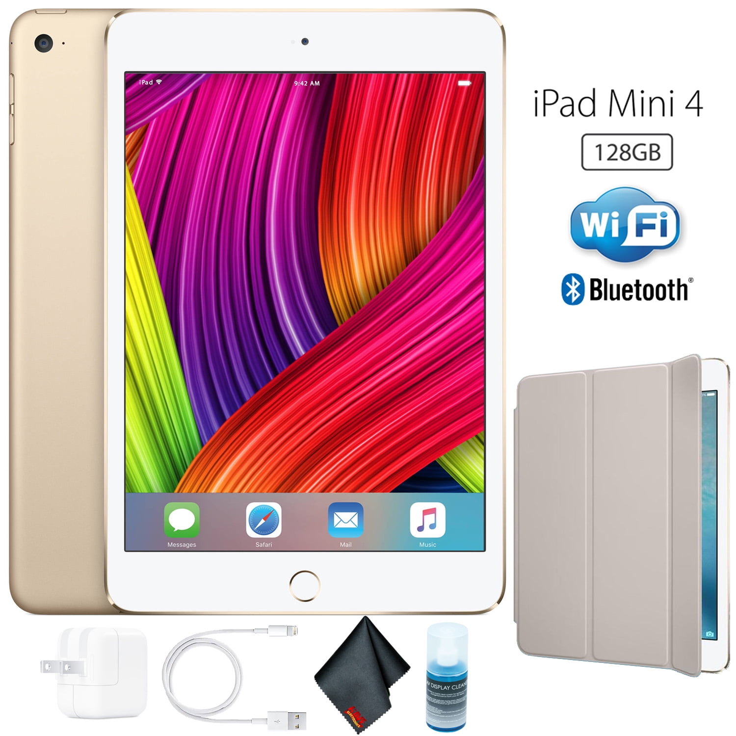 Apple 128gb Ipad Mini 4 Wi Fi Only Gold Stone Apple Ipad Mini Smart Cover Walmart Com Walmart Com