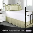 Ruffled Bed Skirt with Split Corners Queen, Bone, 18" Drop Bedskirt