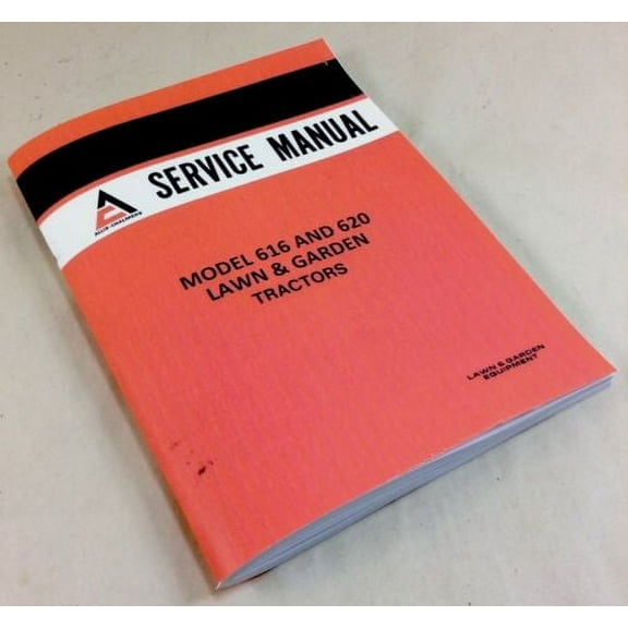 Allis Chalmers 616 620 Lawn Garden Tractors Mowers Service Shop Repair Manual