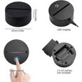 thumbnail image 4 of 3D Illusion LED Night Light Table Desk Lamp 7 Colors Gradual Changing Touch with USB Cable for Home Decoration or Childrens Gifts (E), 4 of 4