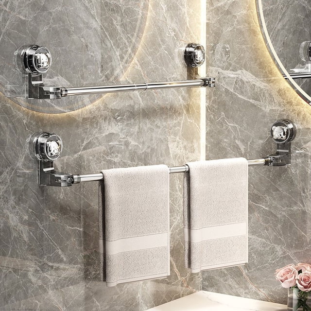Towel Racks for Bathroom,Retractable Suction Cup Towel Bar Rotating Corner Towel Rack Shoe Rack Hole-Freebathroom Storage Rack Luxury,Bathroom Towel Rack,Small Shoe Rack