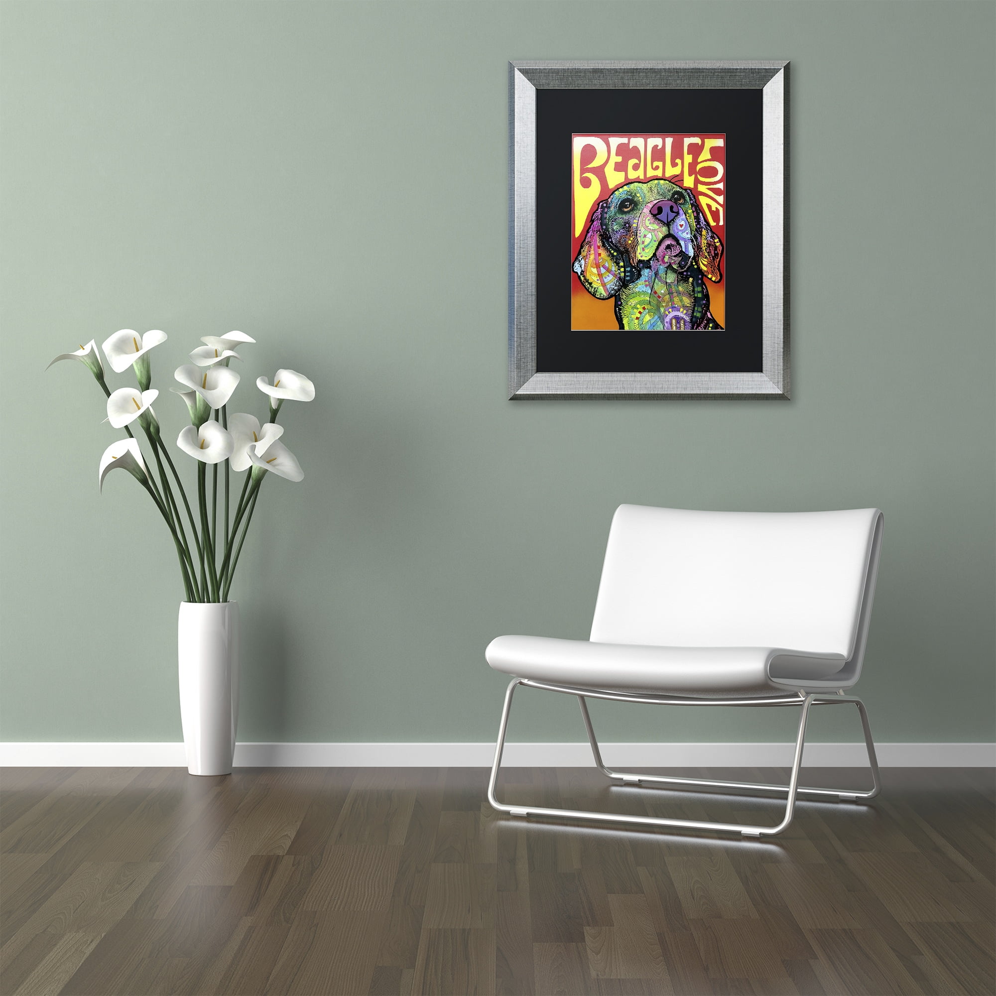 Trademark Fine Art Dean Russo 'Beagle Love' Matted Framed Art