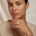 thumbnail image 5 of Rosec Jewels Lab Created Diamond Halo Engagement Ring 3 Carat - IGI Certified - E-VS1 Quality - with Jewelry Box, 925 Sterling Silver, US 4.00, 5 of 8