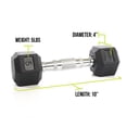 thumbnail image 5 of Mega Fitness Haltère Hexagonal en Caoutchouc 5 lb Poignée Moletée Simple Gym à Domicile, 5 of 5