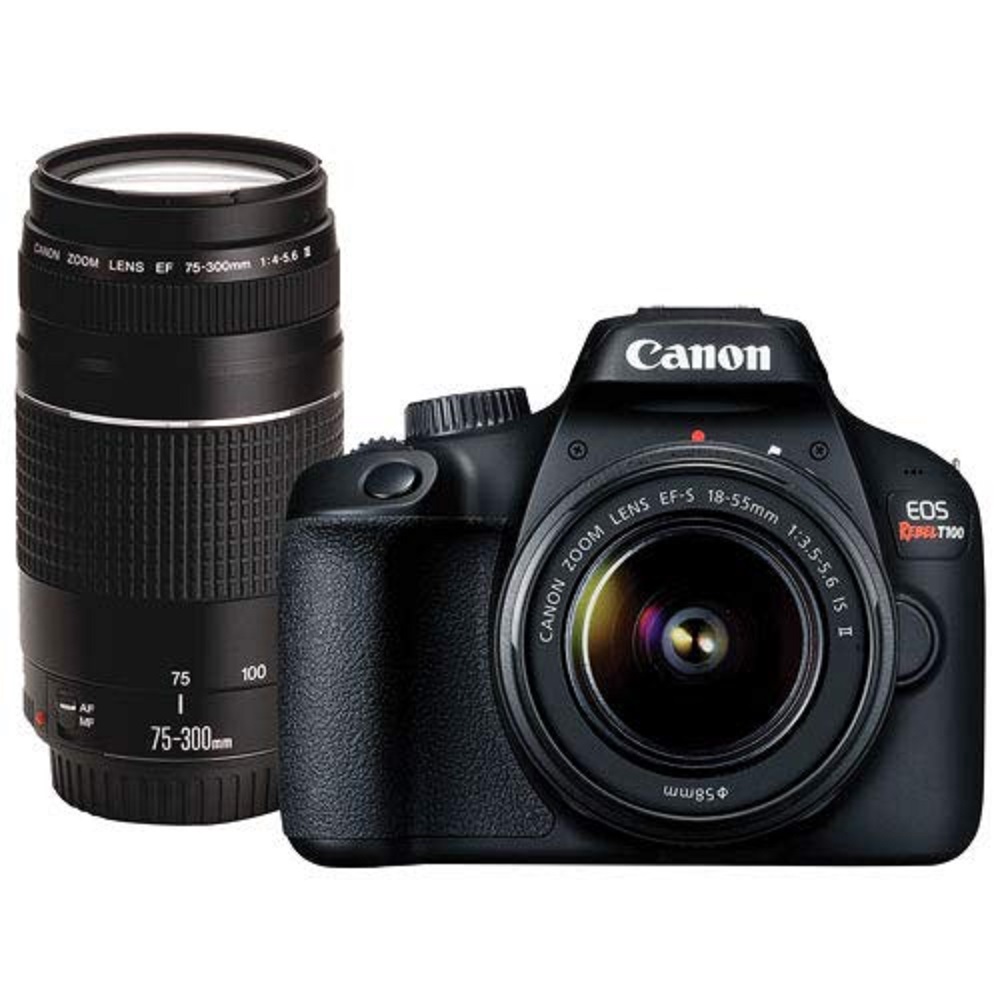 Canon EOS Rebel T100 DSLR Camera w/EF-S 18-55mm f/3.5-5.6 DC Lens (International Model) - image 3 of 4