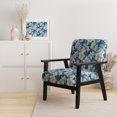 thumbnail image 2 of Designart "Tropical Mirage In Azure" Blue Azure Upholstered Accent Chair - Tropical Arm Chair For Bedroom, 2 of 7
