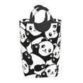 thumbnail image 2 of KLL Seamless Pattern Cute Panda Laundry Hamper,Large Canvas Fabric Lightweight Storage Basket Toy Organizer Dirty Clothes Collapsible Waterproof, 2 of 6