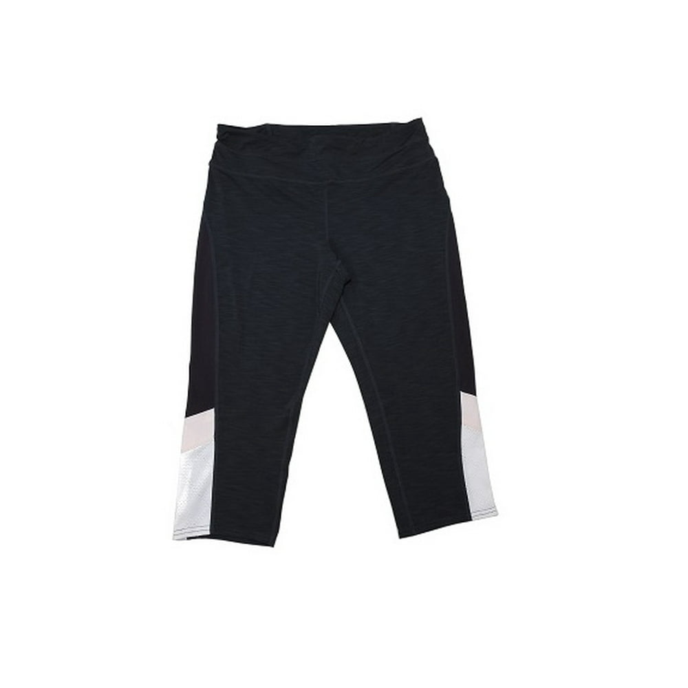 Tangerine - Tangerine Womens Size X-Large Color Block Active Leggings, Black/Heather/Plum