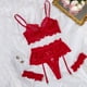 thumbnail image 5 of Gibobby Conjuntos de bragas de encaje Ropa De Dormir Ropa De Dormir Mujer Cuello En V Bordado Encaje Lencería Lenceria China Gifts Lenceria Sexy Mujer(Rojo, CH), 5 of 5