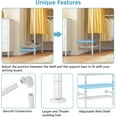 thumbnail image 5 of Timate L3 L Shape Garment Rack Heavy Duty Clothes Rack for Hanging Clothes, Expandable  Pipe Wall Mounted Clothing Rack, Adjustable Corner Closet Wardrobe Closet Kit Closet Systems, White, 5 of 13