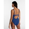 thumbnail image 3 of Kacey Lee Women's and Women's Plus Underwire One Piece Swimsuit with Seaming, Sizes XS-3X, 3 of 5