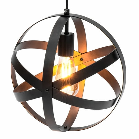 Best Choice Products Hanging Metal Spherical Pendant Chandelier Lighting Fixture (Best Pendant Lights For Bedroom)