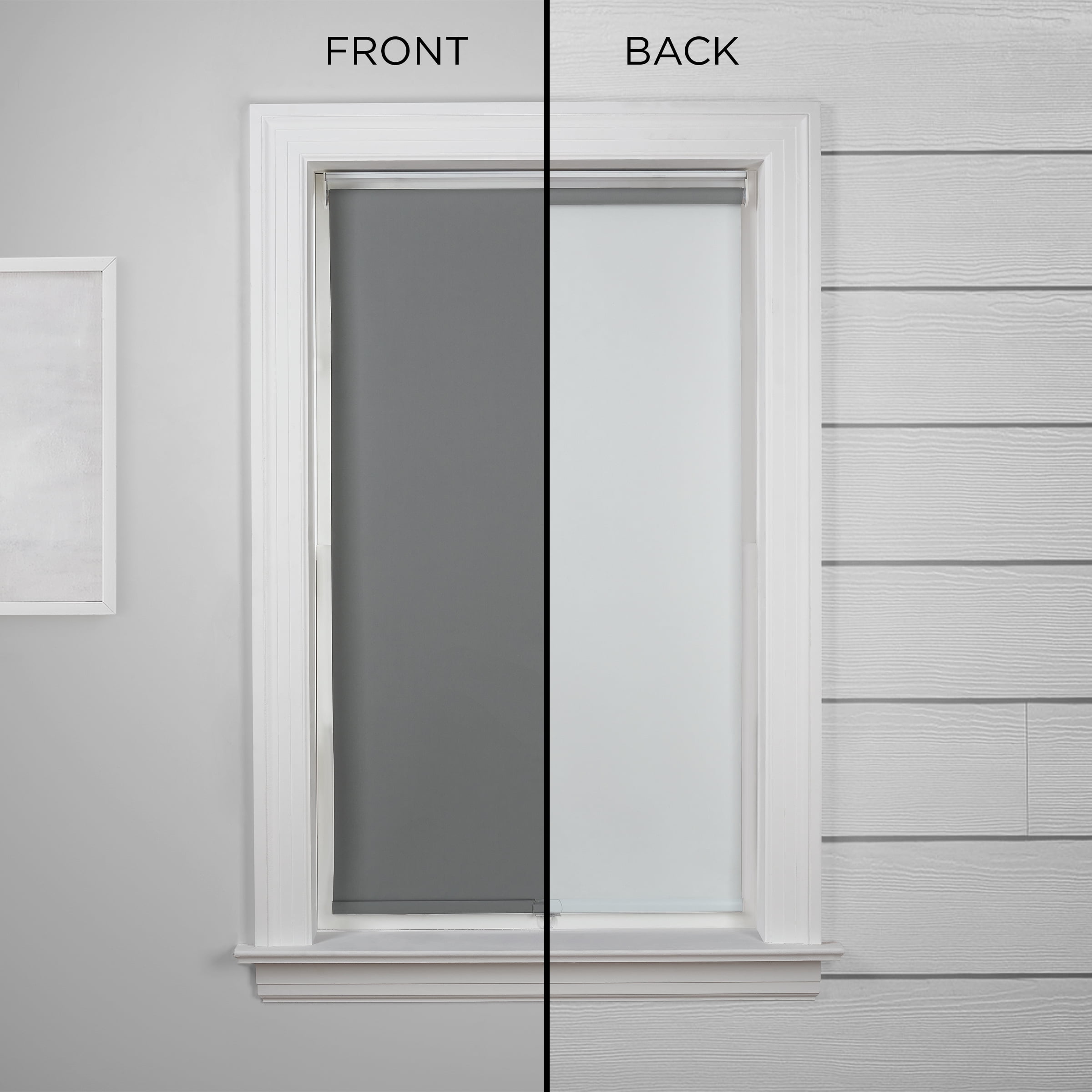 Eclipse Arbor Solid 100% Total Blackout Cordless Roller Shade 48x72 - Grey