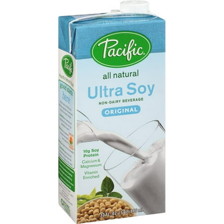 Pacific Ultra Soy Original Non-Dairy Beverage, 32 fl oz, (Pack of 12)