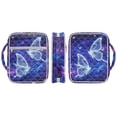 thumbnail image 3 of Xixirimido Quilted Bible Cover Bible Case for Women, Large Bible Carrying Case with Handle, Bible Study Supplies & Christian Gift for Men, Blue Butterfly Galaxy, 3 of 7