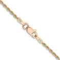 thumbnail image 3 of Solid 14K Rose Gold 1.7mm Diamond-cut Rope with Lobster Lock Anklet - 9" Bracelet, 3 of 8