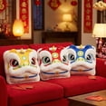 thumbnail image 5 of Btomtd Lion Dance Plush Throw Pillows, Auspicious Chinese Festival Cushion, Warm Pillow for Sofa, Festive Home Decor and Holiday Gift, Size 16" x 16", Blue, 5 of 5
