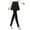 Black, variant on Timegard Plus Size Pants for Women 2 in 1 Fleece Lined Thermal Skirted Leggings Warm Stretch Slim Pants