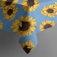 thumbnail image 5 of Blue Sunflower Pattern Square Tablecloth,Waterproof Square Table Cover,Wipeable Spillproof Washable Table Cover for Home Kitchen Party Decor 60"x60"(152x152cm), 5 of 6