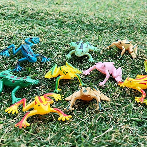 MICHLEY 25pcs 0.9 Plastic Frogs Toy Mini Frogs 