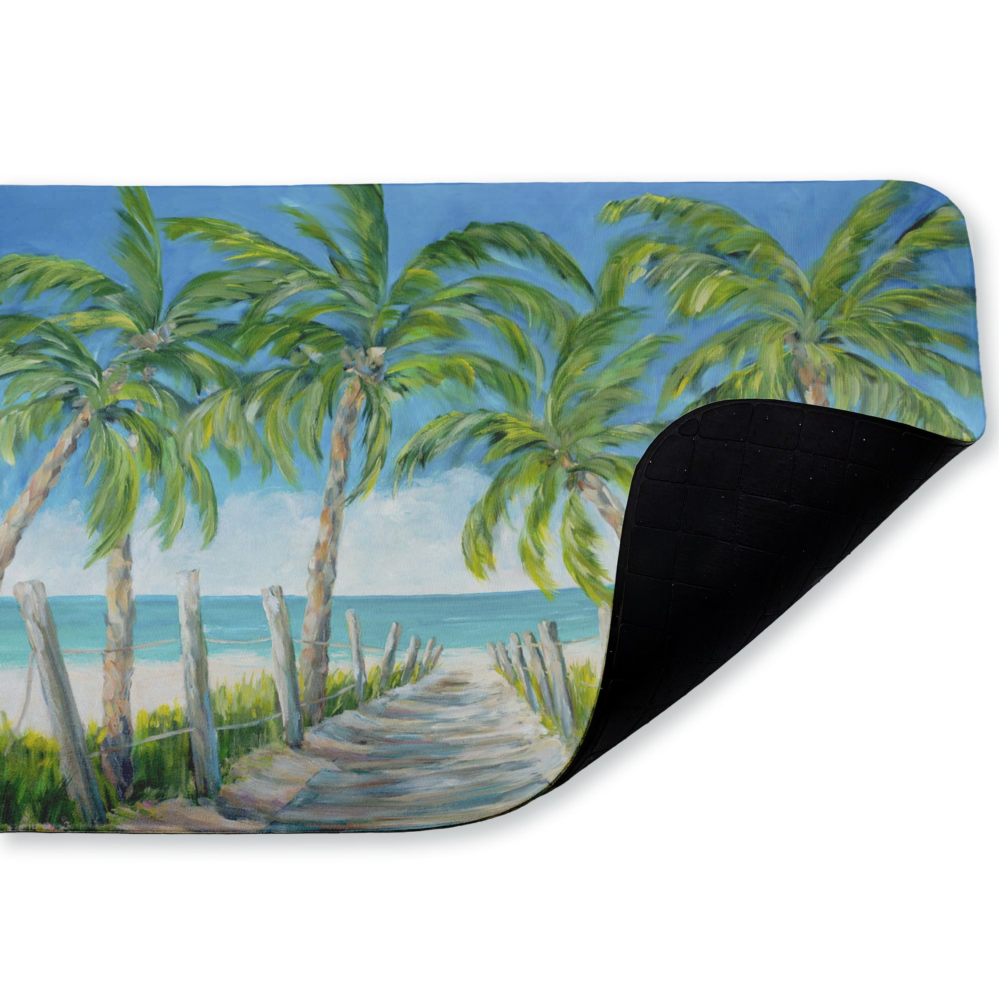 Stupell Industries Beach Path Lined with Palms Printed Anti-Fatigue Floor Mat, design by Julie DeRice