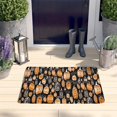thumbnail image 2 of Halloween Pumpkin Doodle Pattern Flannel Non Slip Door Rugs,Washable Door Mats Indoor,Decorative Door Mats,Dirt-Resistant and Absorbent Doormat for Entrance,Bedroom,Kitchen,Bathroom,23.5x16in(60x40cm), 2 of 5