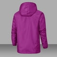 thumbnail image 4 of ChicHaven Waterproof Rain Jacket for Women Packable Rain Slicker Raincoats Women's Windbreaker for Spring Fall Purple XL, 4 of 7
