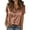 Coffee, variant on BLVB Satin Button down Shirts for Women Short Sleeve Silk Office Blouse V Neck Work Dressy Elegant Top